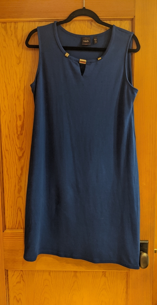 Cotton jersey blue swing dress